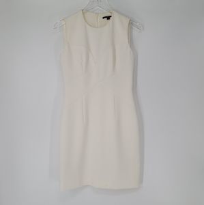 Boss Hugo Boss White Sheath Dress Size 4 Sleeveless Career